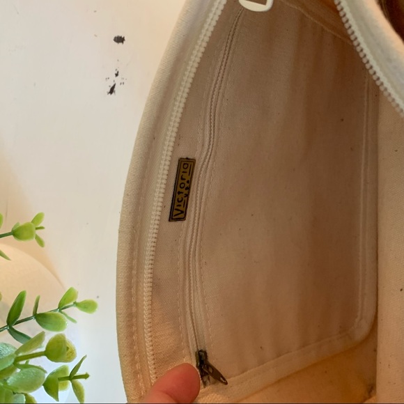 Victoria | Vintage Crochet Canvas Clutch, Cosmetic Case - Picture 7 of 11